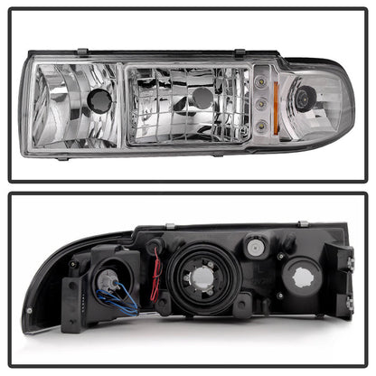 SPYDER Xtune Chevy Caprice 91-96 / Impala 91-96 1Pc LED Crystal Headlights Chrome HD-ON-CCP91-1PC-LED-C 5031624