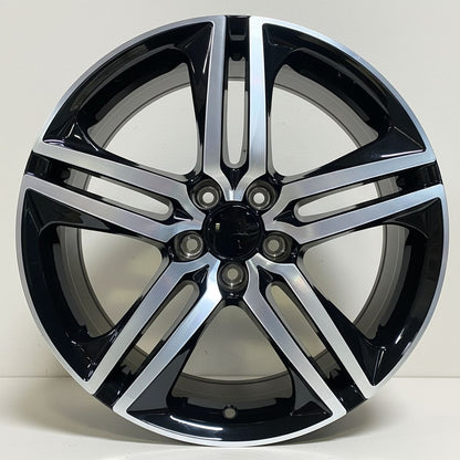 HD2 19x8 5x114.3 +40 64.1 Black Machined Face