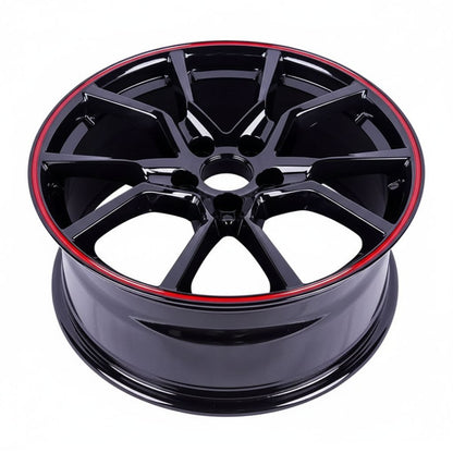 HD3 18x8 5x114.3 +35 64.1 Gloss Black Red Tip