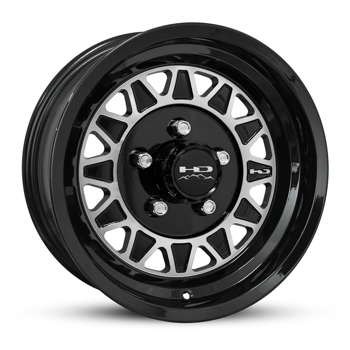 HD Trailer HDT Cast 15x6 +0 5x114.3mm 83mm Gloss Black/Machined Face