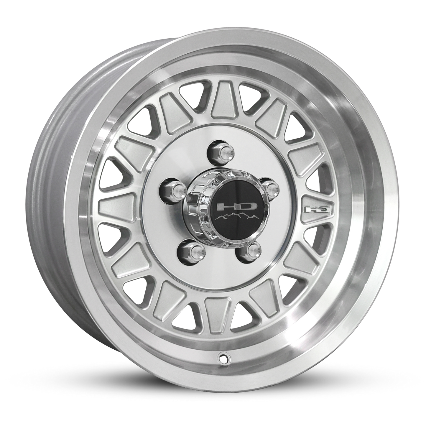 HD Trailer HDT Cast 15x6 +0 5x114.3mm 83mm Gloss Silver/Machined Face