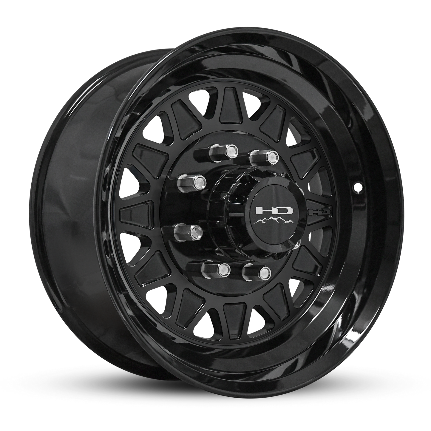 HD Trailer HDT Forged 17.5x6.75 +0 8x165mm 128.6mm Gloss Black - Lug Centric