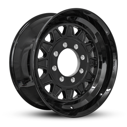 HD Trailer HDT Forged 17.5x6.75 +0 8x165mm 121.2mm Gloss Black - Hub Centric - CAP NOT INCLUDED