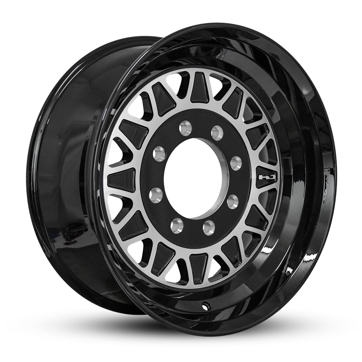 HD Trailer HDT Forged 17.5x6.75 +0 8x165mm 121.2mm Gloss Black/Machined Face - Hub Centric - CAP NOT INCLUDED