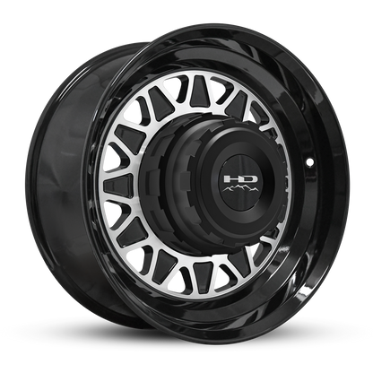 HD Trailer HDT Forged 17.5x6.75 +0 8x165mm 121.2mm Gloss Black/Machined Face - Hub Centric - CAP NOT INCLUDED