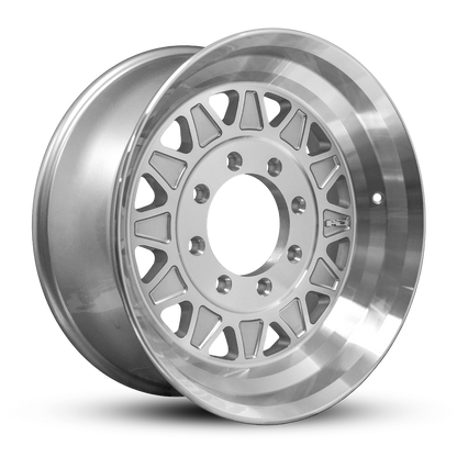 HD Trailer HDT Forged 17.5x6.75 +0 8x165mm 121.2mm Gloss Silver/Machined Face - Hub Centric - CAP NOT INCLUDED