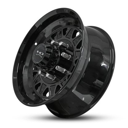 HD Trailer HDT Forged 17.5x6.75 +0 8x165mm 128.6mm Gloss Black - Lug Centric