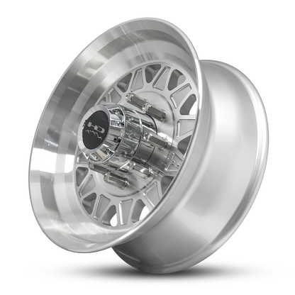 HD Trailer HDT Forged 17.5x6.75 +0 8x165mm 128.6mm Gloss Silver/Machined Face - Lug Centric