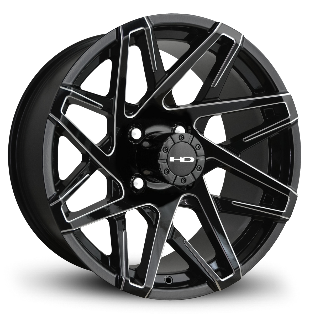 HD Golf Canyon 14x7 -14 4x101.6mm 68.2mm Gloss Black/Milled Edge