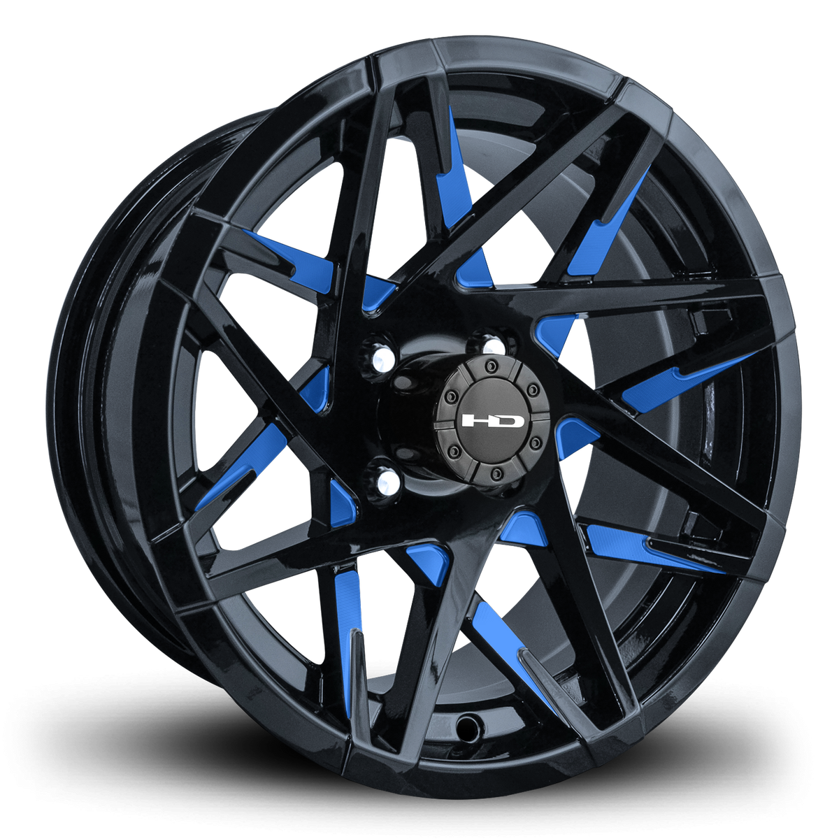 HD Golf Canyon 14x7 -14 4x101.6mm 68.2mm Gloss Blue&BK/Milled Face
