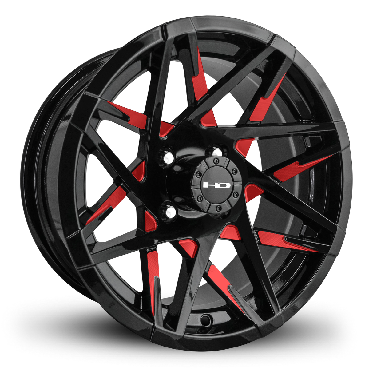 HD Golf Canyon 14x7 -14 4x101.6mm 68.2mm Gloss Red&BK/Milled Face