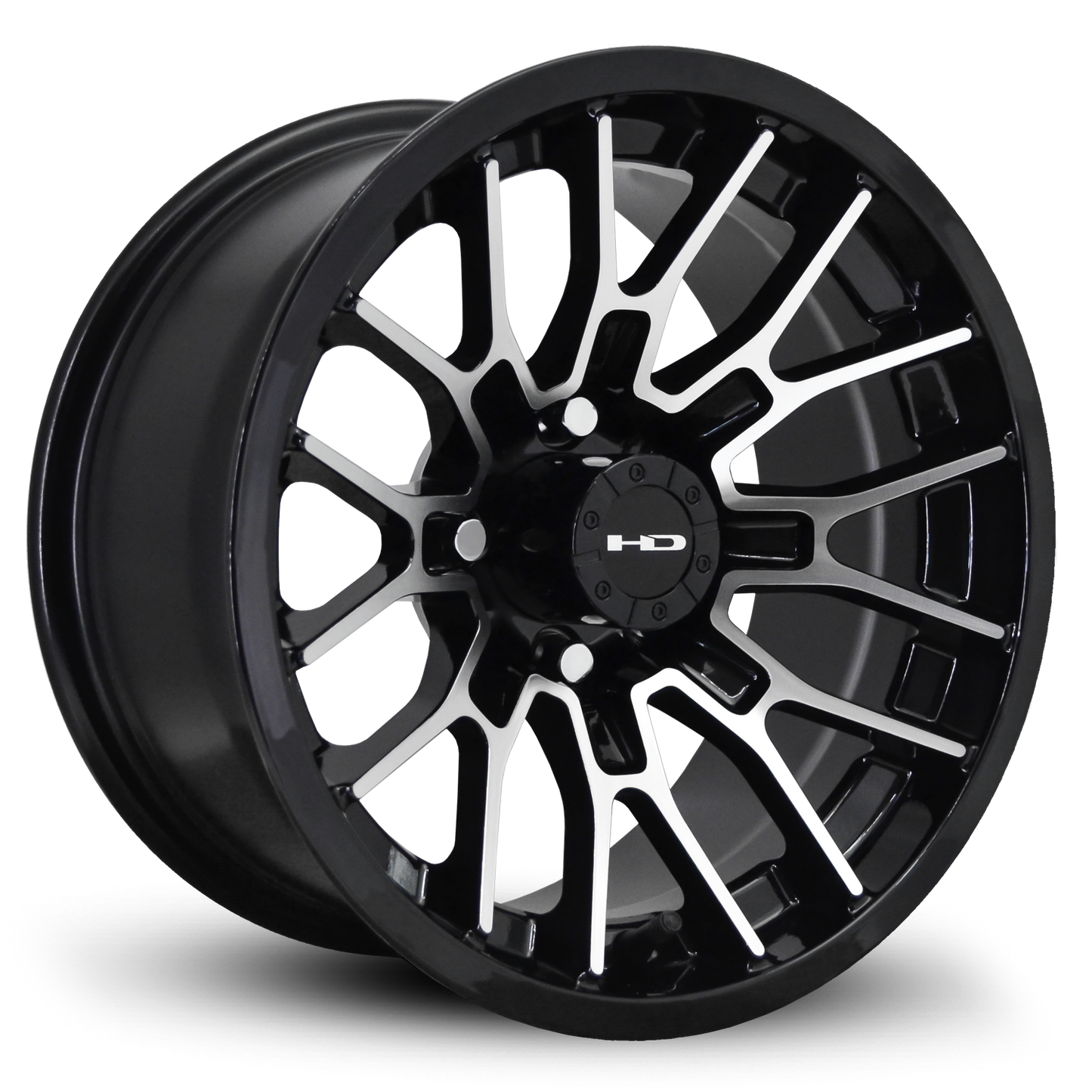 HD Golf RTC 14x7 -14 4x101.6mm 68.2mm Gloss Gun Metal/Machined Face