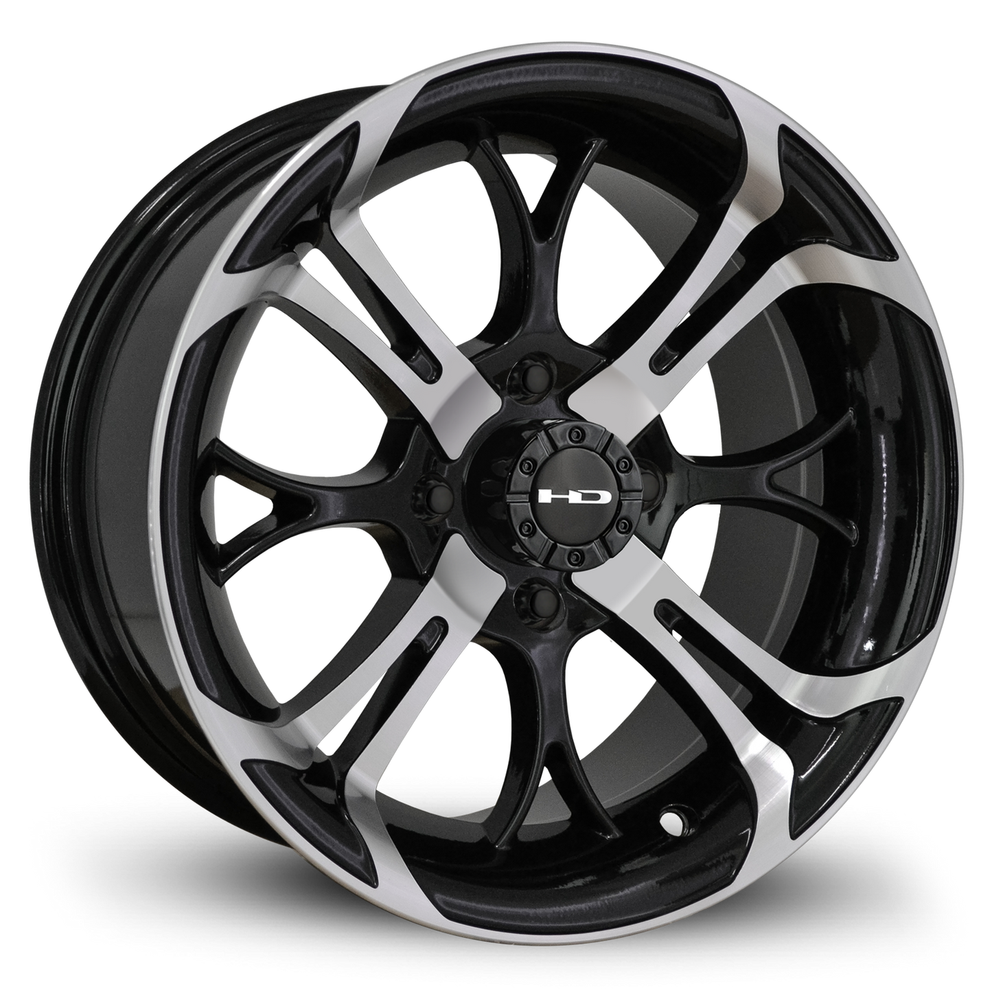 HD Golf Spinout 14x7 -10 4x101.6mm 68.2mm Gloss Black/Machined Face