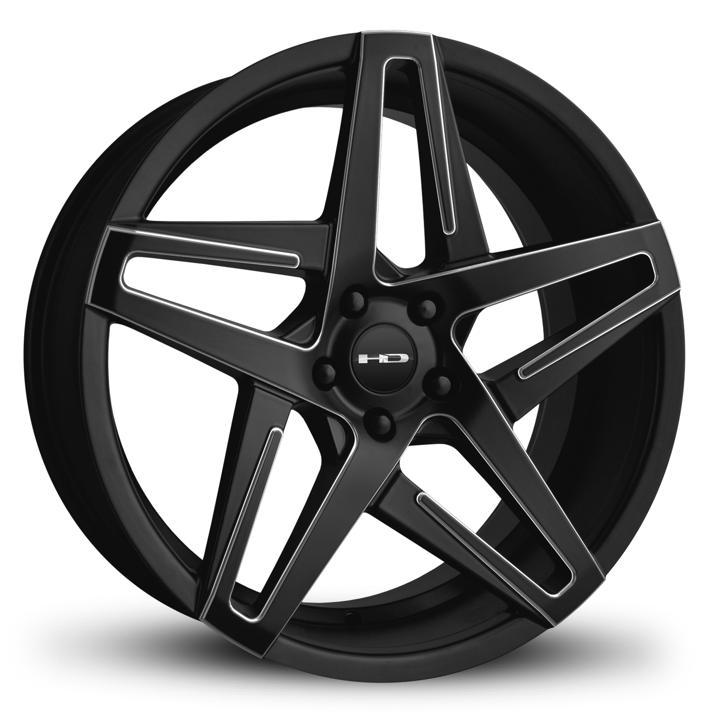 HD Wheels Hairpin 18x8 +35 5x114.3mm 73.1mm Satin Black/Milled Edge
