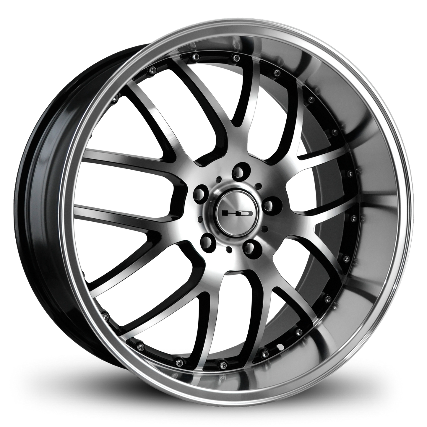 HD Wheels MSR 18x9 +40 5x120mm 74.1mm Gloss Black/Mchnd Fc Chr/Riv