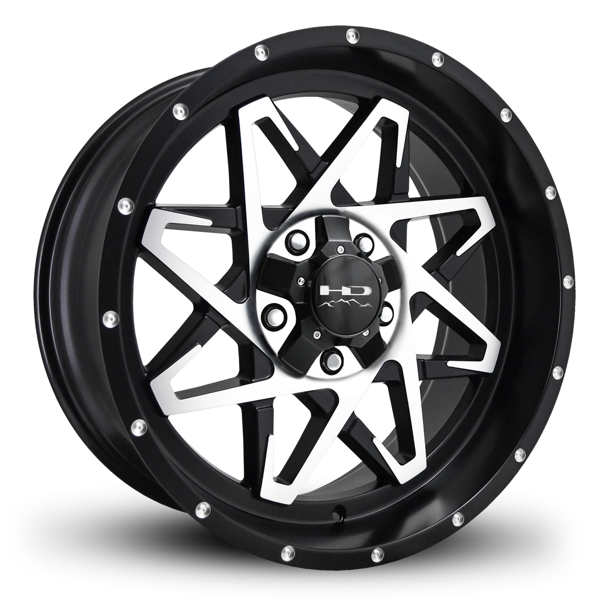 HD Offroad Caliber 20x9 +0 5x127/5x139.7mm 106.2mm Satin Black/Machined Face