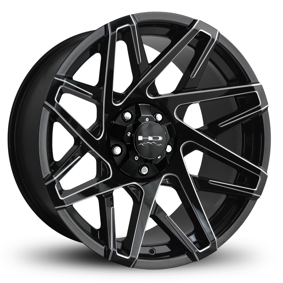 HD Offroad Canyon 20x9 +0 5x139.7/5x150mm 110.1mm Gloss Black/Milled Edge