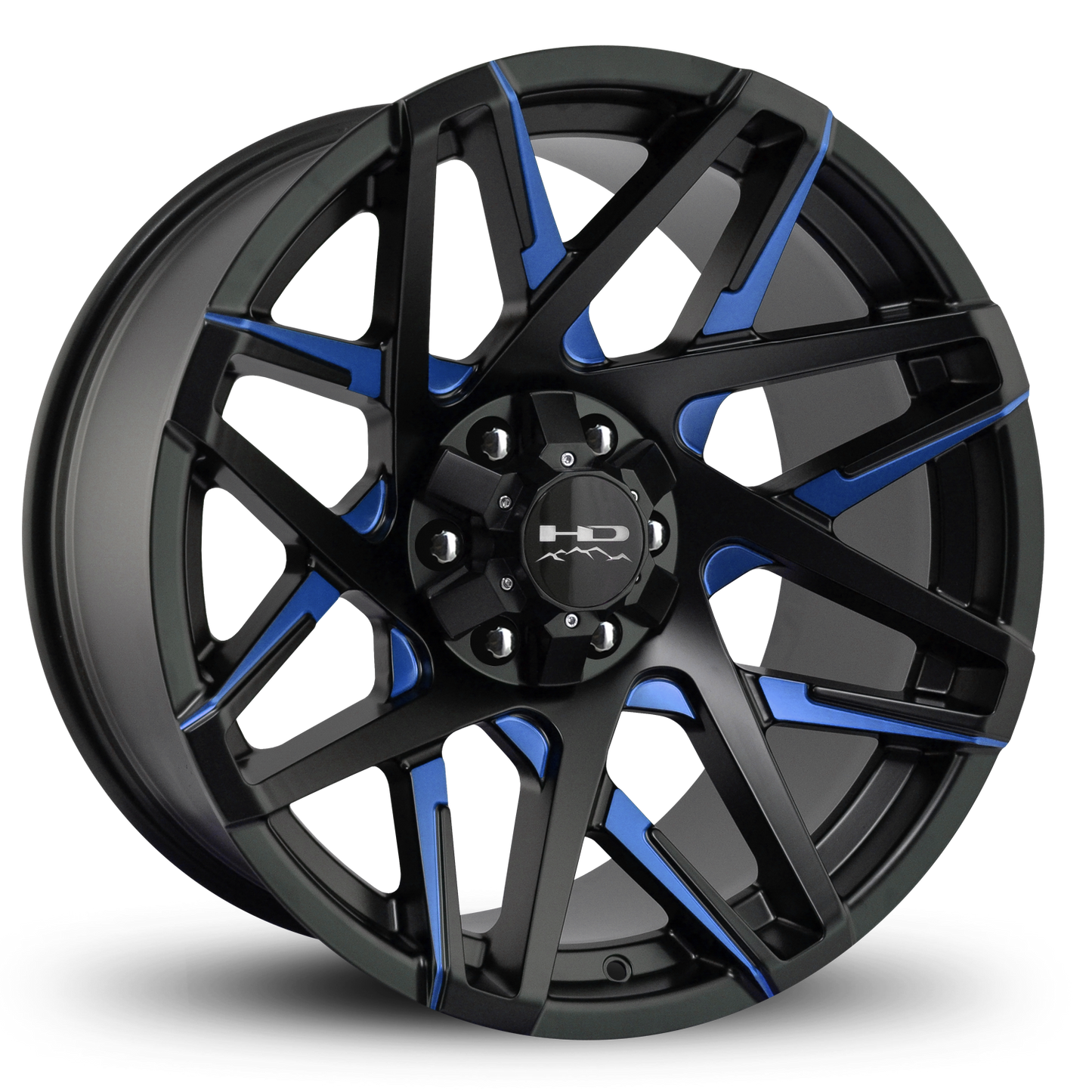 HD Offroad Canyon 20x10 -25 6x135/6x139.7mm 106.2mm Satin Blue&BK/Milled Face