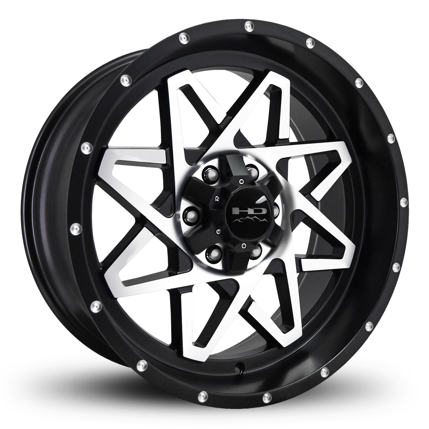 HD Offroad Gridlock 20x9 -10 6x135/6x139.7mm 106.2mm Satin Black/Machined Face