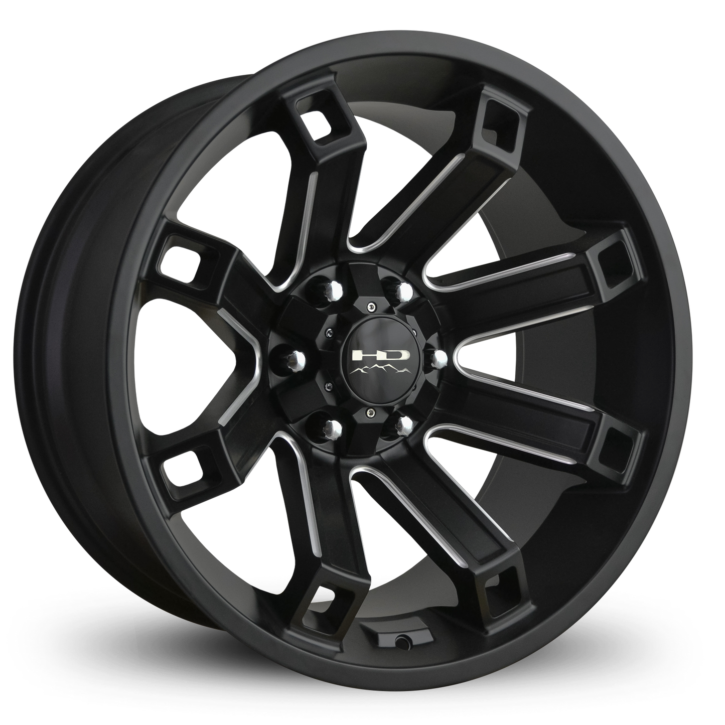 HD Offroad Hollow Point 20x10 -35 6x135/6x139.7mm 106.2mm Satin Black/Milled Edge