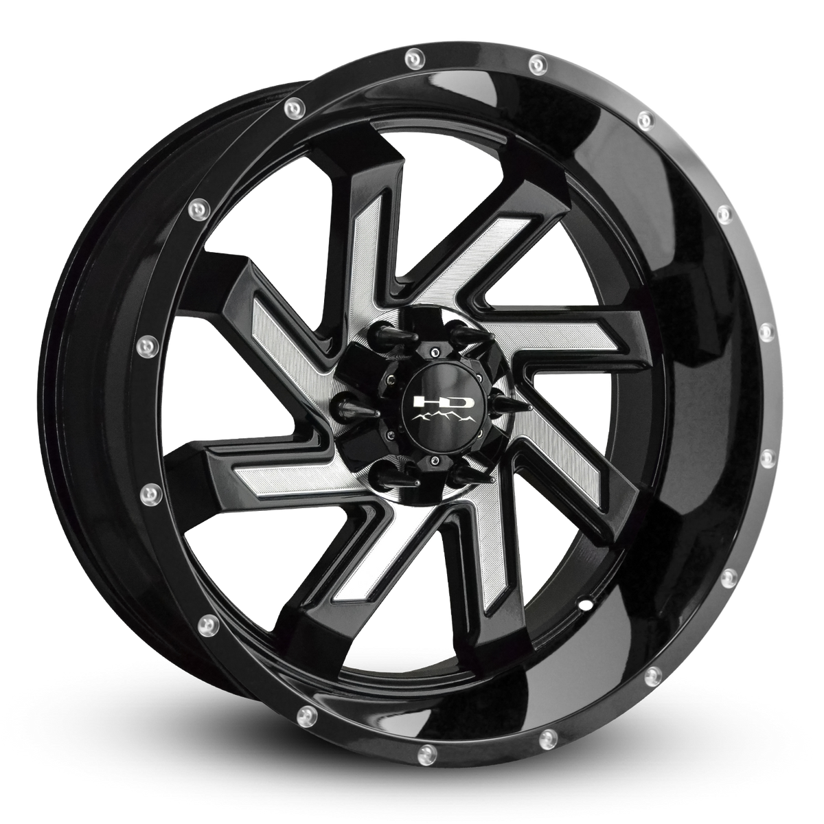 HD Offroad Saw 20x10 -25 6x135/6x139.7mm 106.2mm Satin Black/Milled Face
