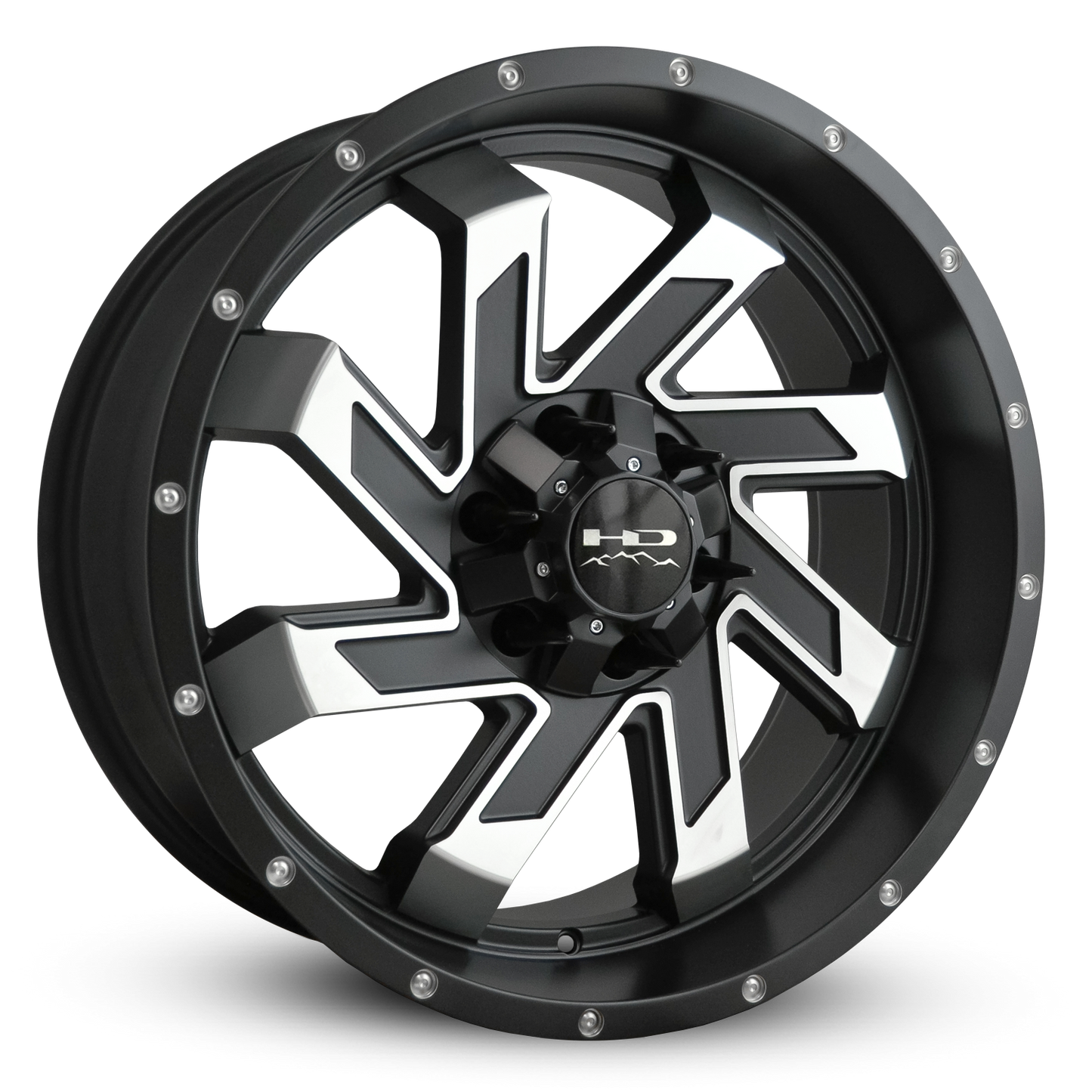 HD Offroad Saw 20x9 +0 6x135/6x139.7mm 106.2mm Satin Black/Machined Face