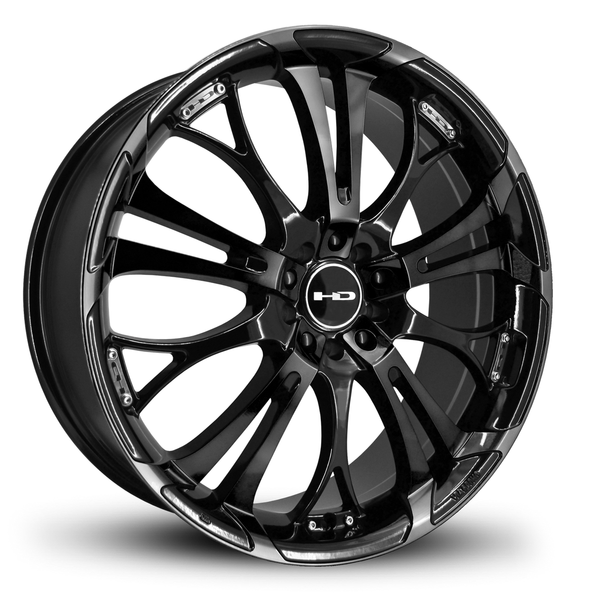 HD Wheels Spinout 17x7 +40 5x100/5x114.3mm 73.1mm Gloss Black