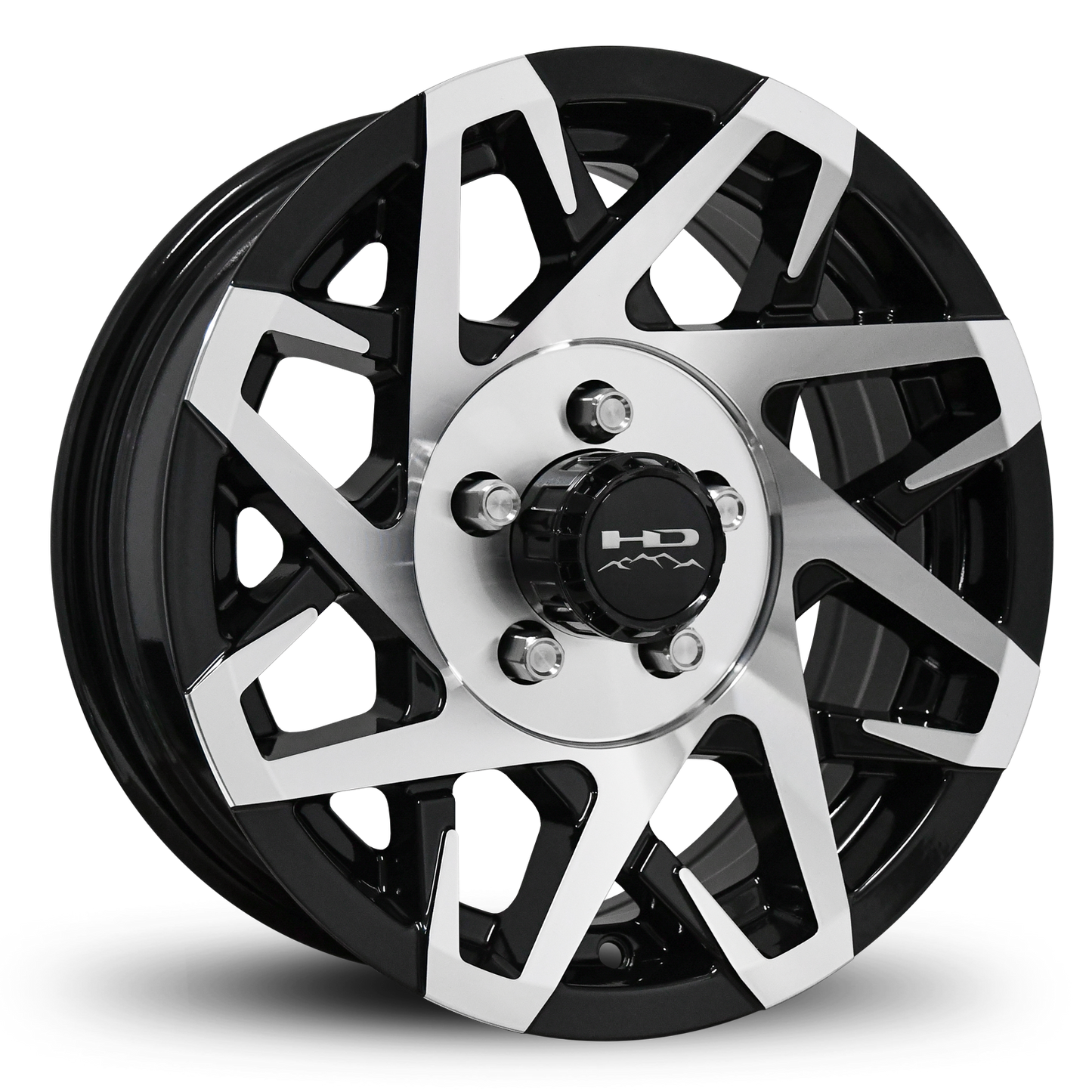 HD Trailer Canyon 14x5.5 +0 5x114.3mm 83mm Gloss Black/Machined Face
