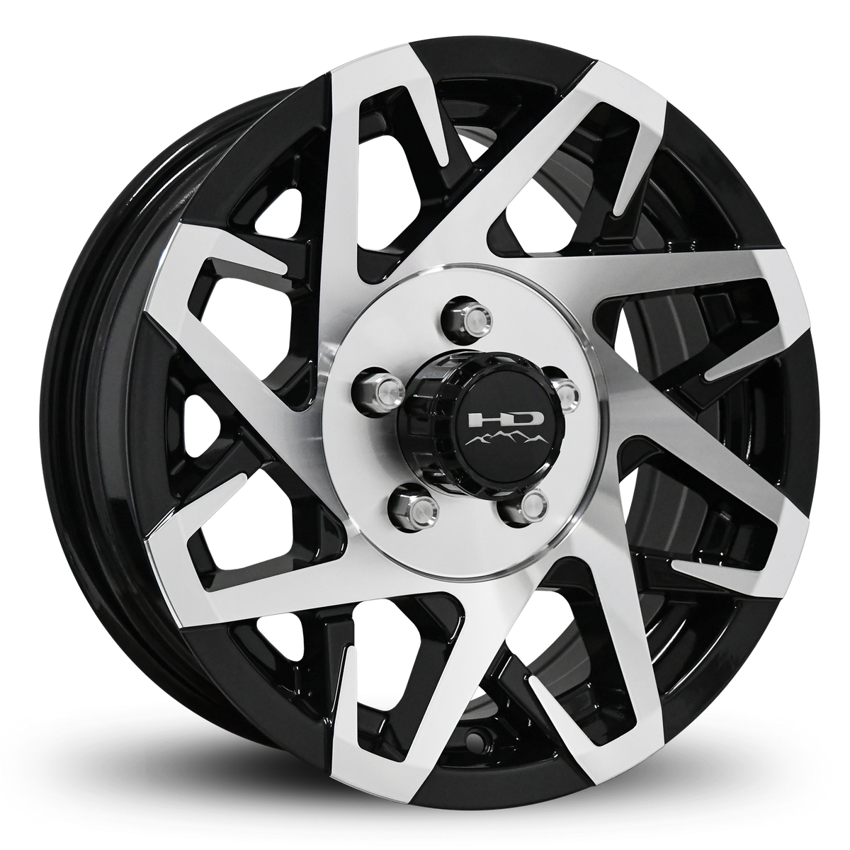 HD Trailer Canyon 15x6 +0 5x114.3mm 83mm Gloss Black/Machined Face
