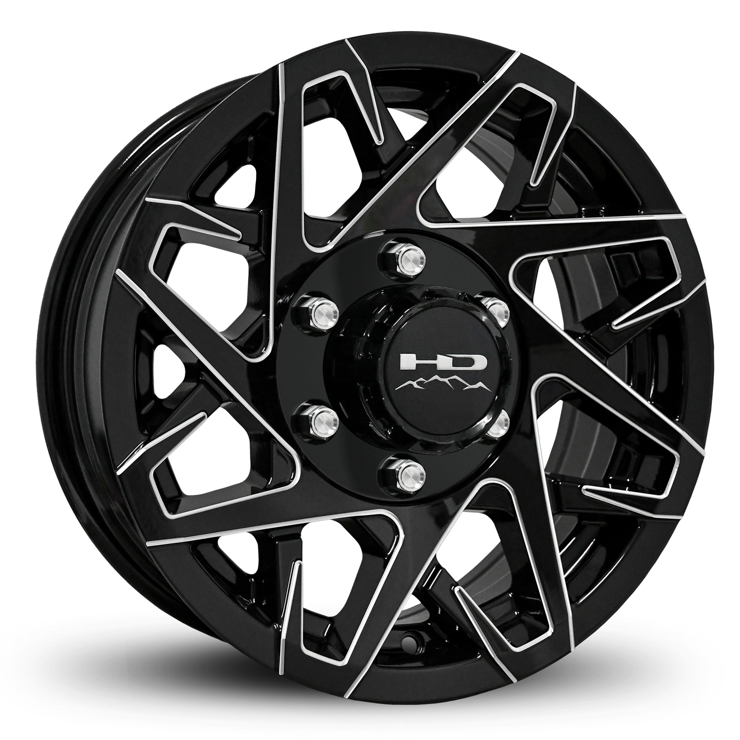 HD Trailer Canyon 15x6 +0 6x139.7mm 108mm Gloss Black/Milled Edge