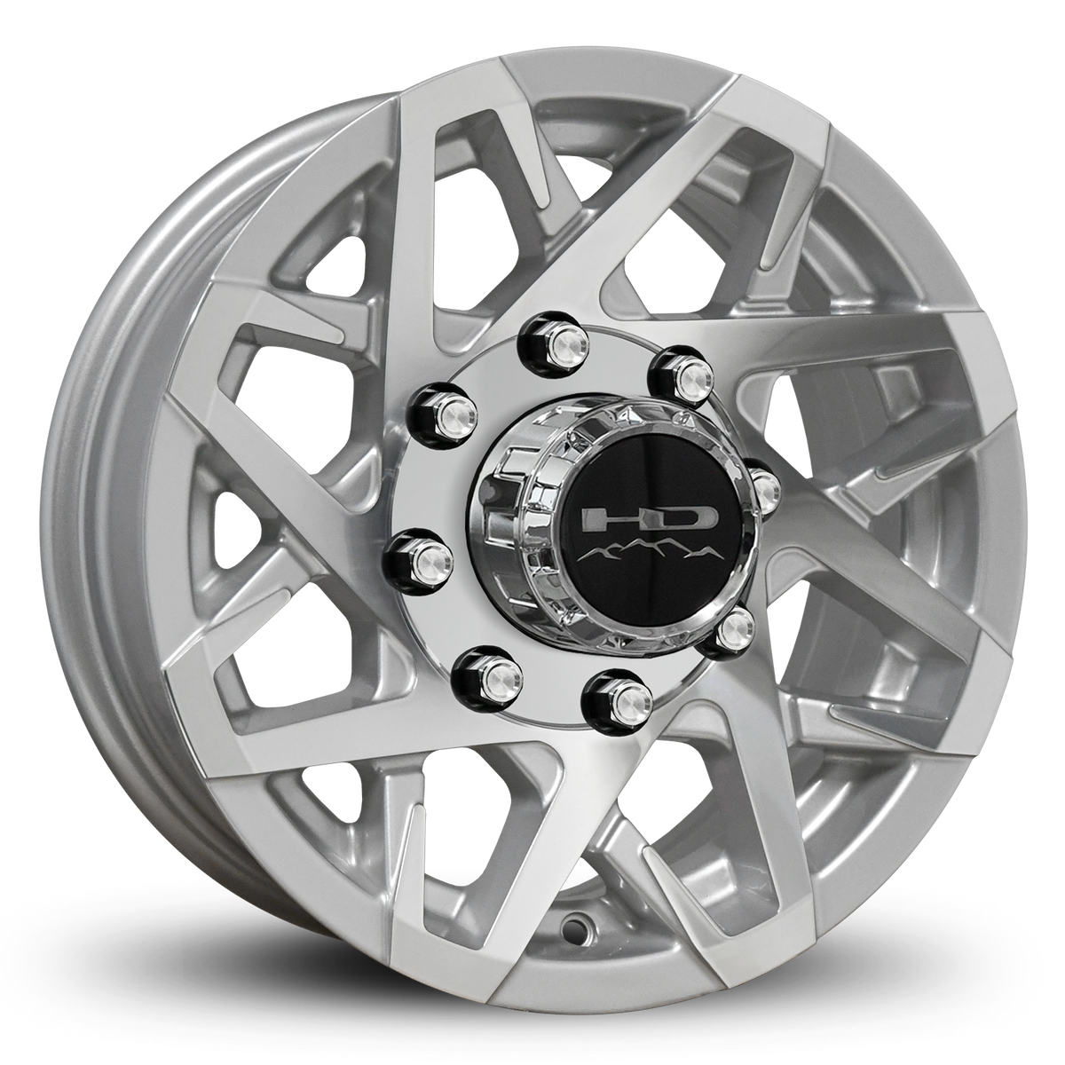 HD Trailer Canyon 16x6 +0 8x165mm 128.6mm Gloss Silver/Machined Face