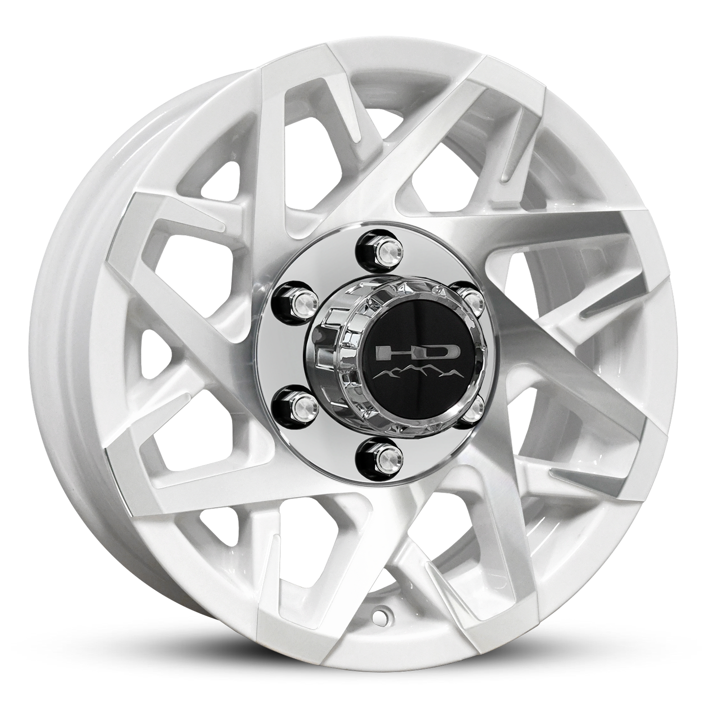 HD Trailer Canyon 15x6 +0 6x139.7mm 108mm Gloss White/Machined Face