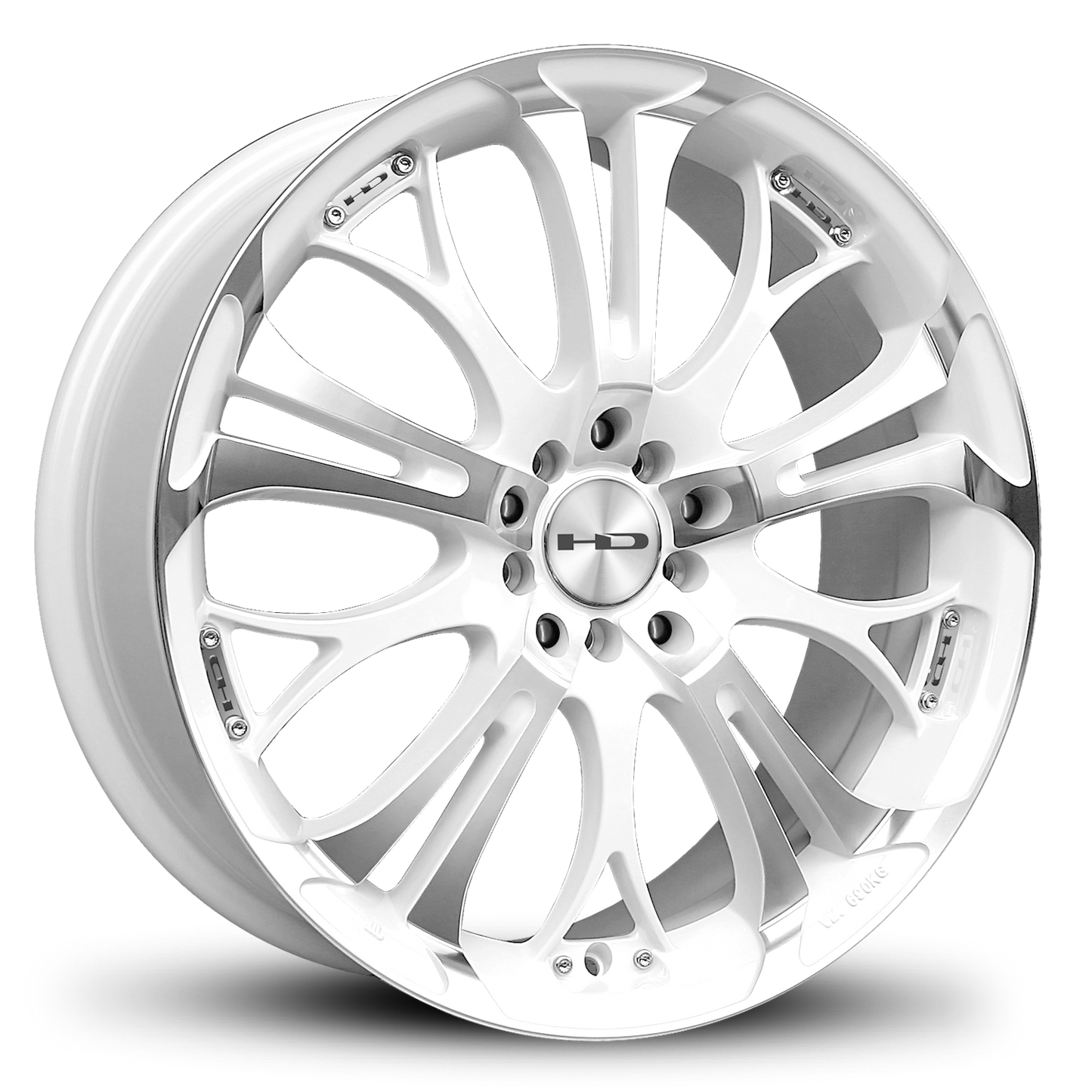 HD Wheels Spinout 17x7 +40 5x100/5x114.3mm 73.1mm Gloss White/Machined Face