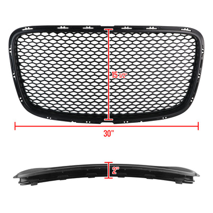 2015-2019 Chrysler 300 Black ABS Mesh Grille