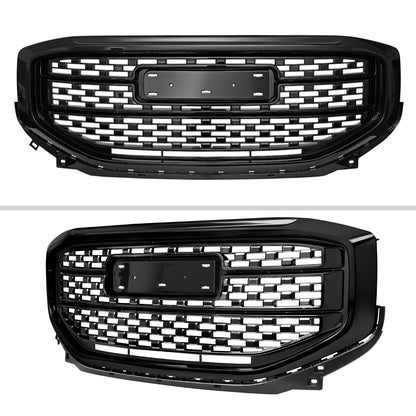 2017-2019 GMC Acadia Glossy Black Denali Style Mesh Front Upper Hood Grille