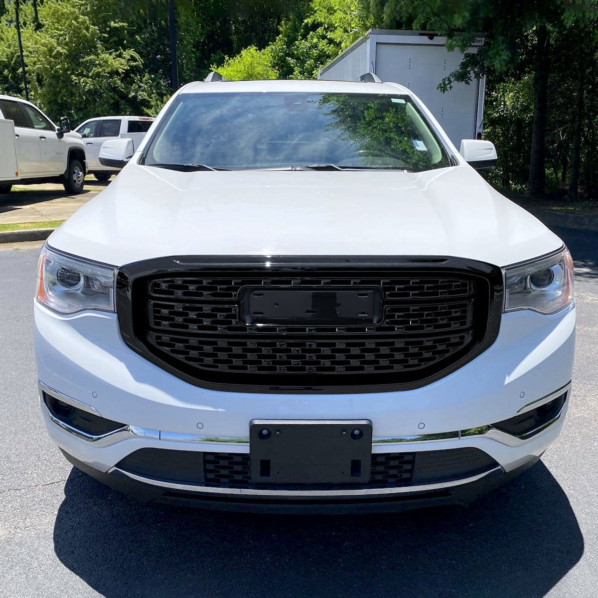 2017-2019 GMC Acadia Glossy Black Denali Style Mesh Front Upper Hood Grille