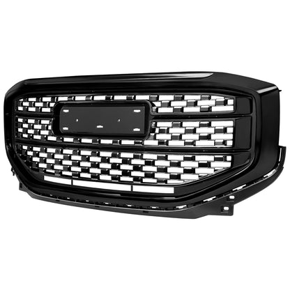 2017-2019 GMC Acadia Glossy Black Denali Style Mesh Front Upper Hood Grille