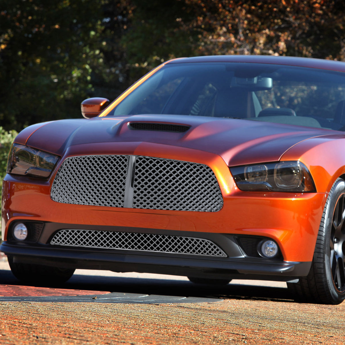 2011-2014 Dodge Charger Chrome ABS Front Lower Mesh Grille