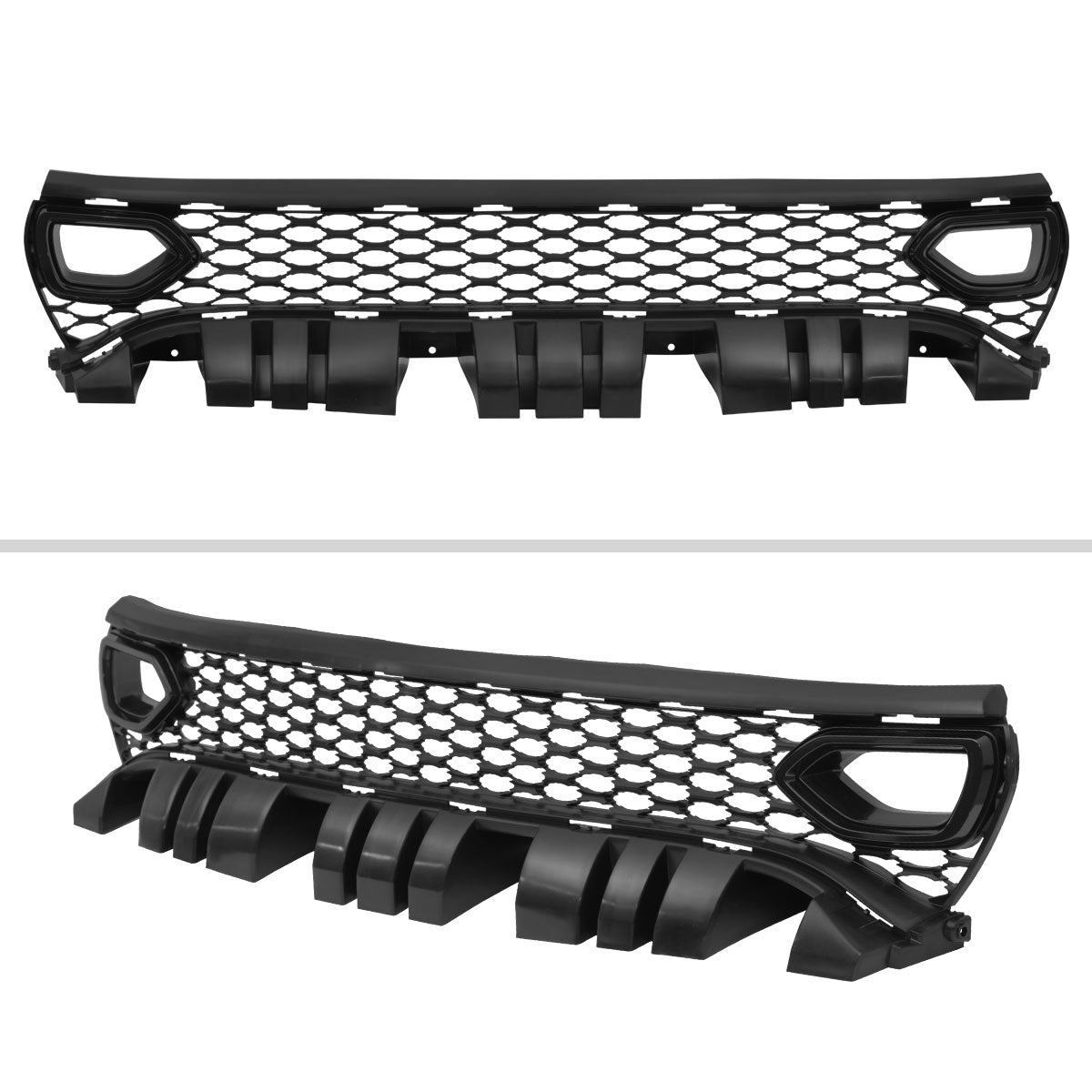 2015-2023 Dodge Charger SRT/RT/GT/Scat Pack Black Dual Snorkel Front Upper Grille