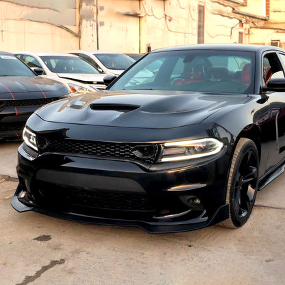 2015-2023 Dodge Charger SRT/RT/GT/Scat Pack Black Dual Snorkel Front Upper Grille