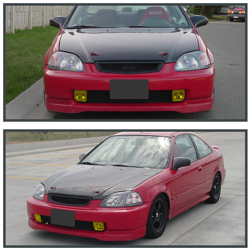 1996-1998 Honda Civic TR Style Black ABS Mesh Grille