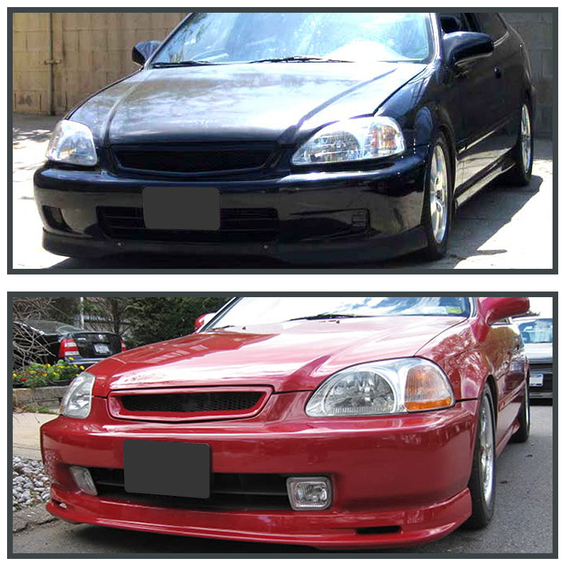 1996-1998 Honda Civic TR Style Black ABS Mesh Grille