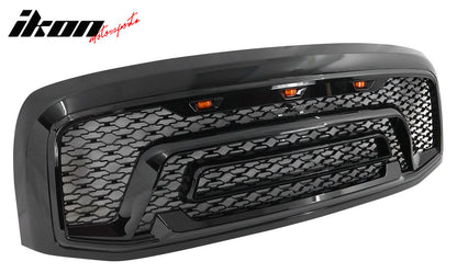 2006-2009 Dodge Ram 1500 2500 3500 Black Grille W/Signal Light