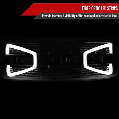 2009-2014 Ford F-150 Chrome Raptor Style Mesh Grille with LED Light Bar