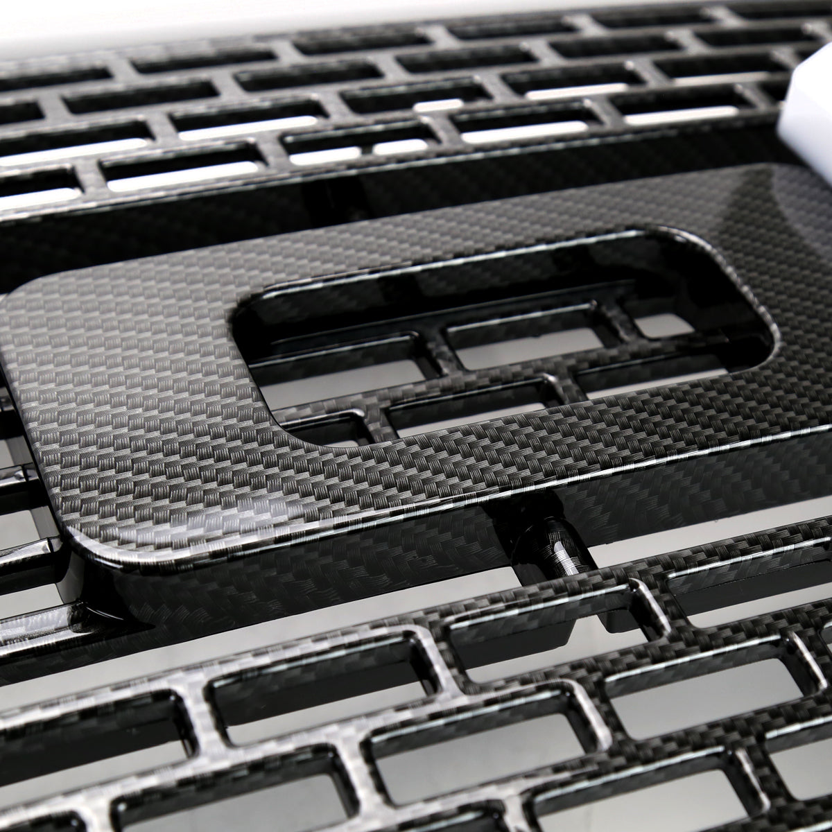 2009-2014 Ford F-150 Carbon Fiber Look Raptor Style Mesh Grille with LED Light Bar
