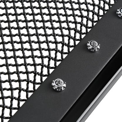 2009-2014 Ford F-150 Glossy Black ABS Rivet Style Grille w/ Stainless Steel Mesh