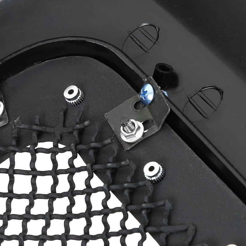 2005-2007 Ford F-250/F-350/F-450/F-550/Excursion Black ABS Rivet Style Grille w/ Stainless Steel Mesh