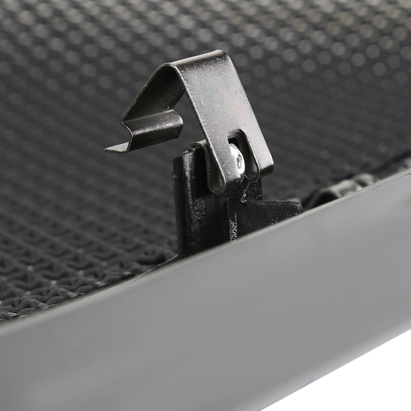 2005-2007 Ford F-250/F-350/F-450/F-550/Excursion Black ABS Rivet Style Grille w/ Stainless Steel Mesh