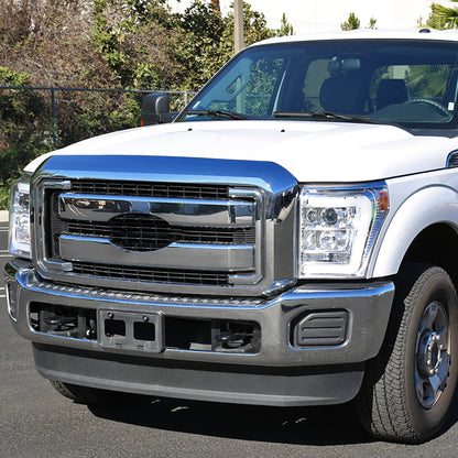 2011-2016 Ford F-250/F-350/F-450/F-550 SuperDuty Chrome ABS Grille Overlay