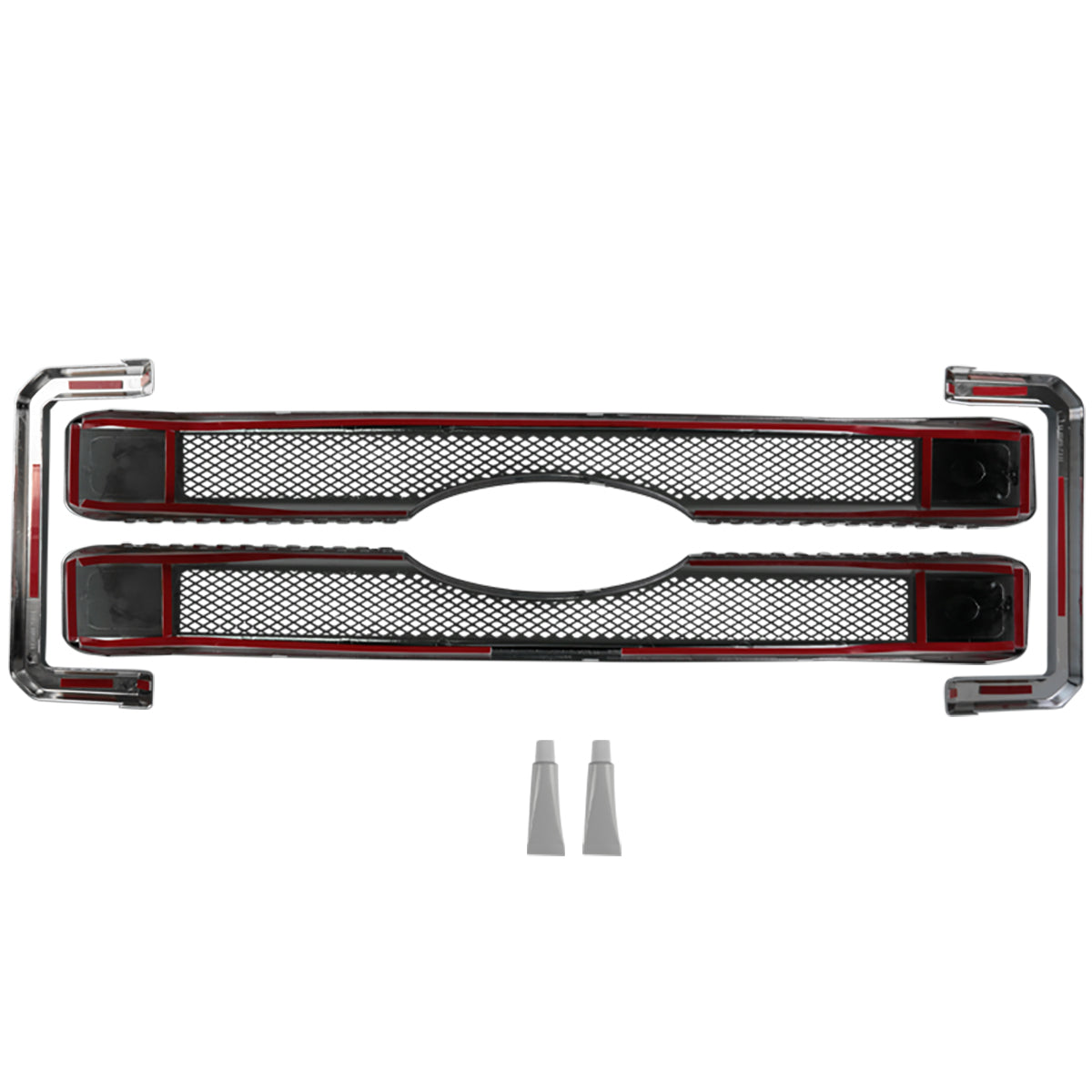 2011-2016 Ford F-250/F-350/F-450/F-550 SuperDuty Platinum Style Chrome ABS Grille Overlay